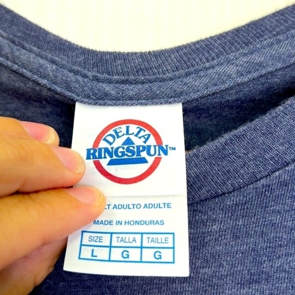 Delta - Just Here To Bang Navy Firecracker Graphic Short Sleeve T Shirt Size L - Picture 7 of 8